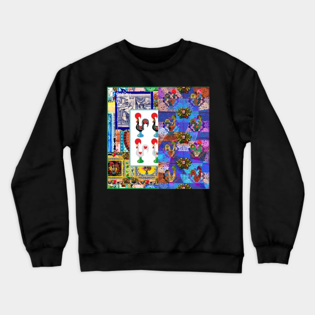 Portuguese Folk Art Crewneck Sweatshirt by Azorean1963